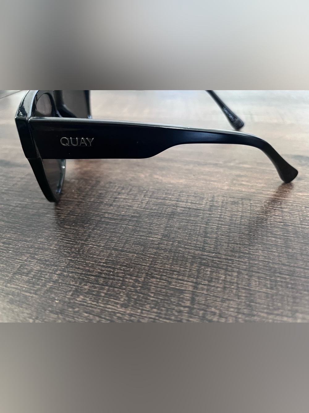 Quay Australia Black Square Sunglasses with Dark Lenses - Picture 5 of 7